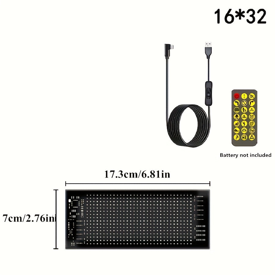 Wireless LED Matrix Panel Sign with USB Power, APP Control for DIY Programmable LED Sign, Easy Installation and Durable