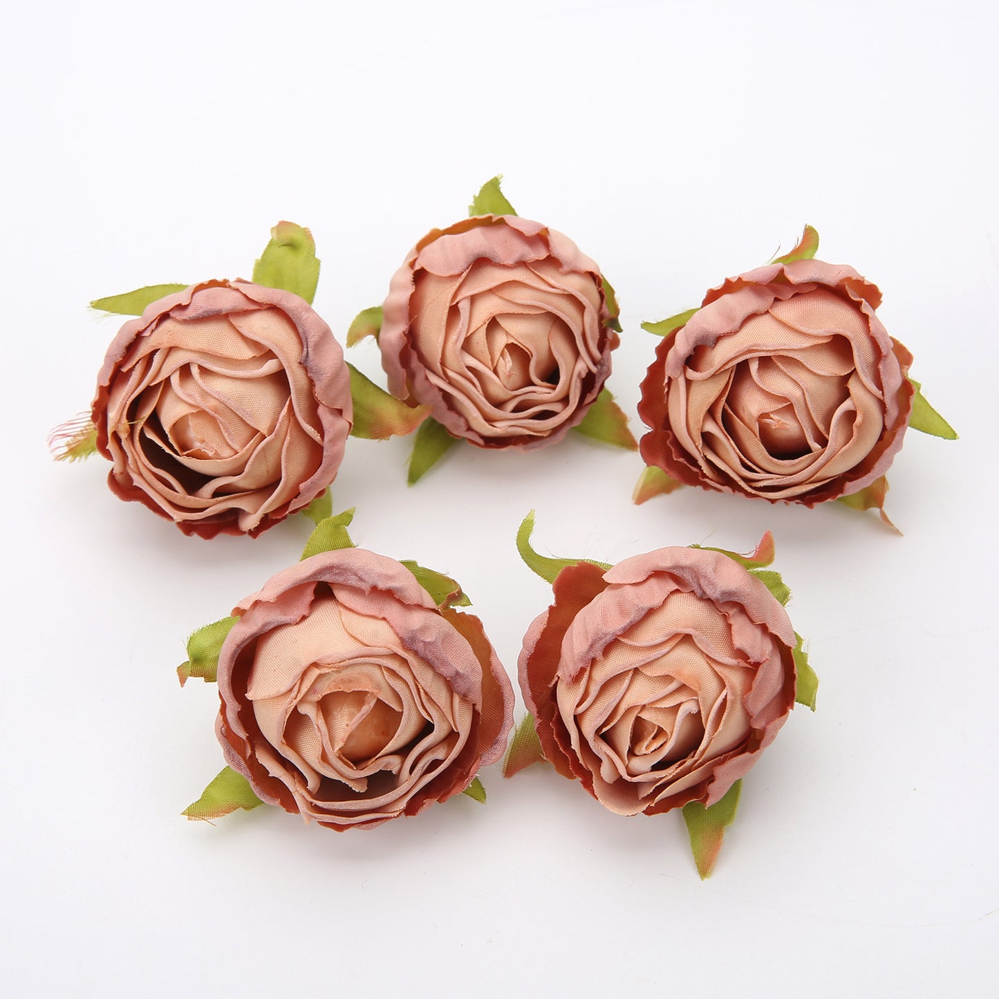 10 pieces of silk tea buds roses for DIY wedding bouquets and Christmas decorations.