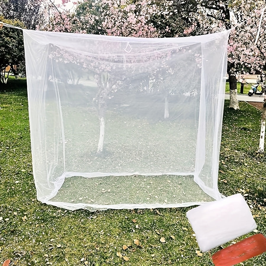 Travel Camping Net Tent 1pc with large space and 15 eye encrypted mesh square mosquito net. Suitable for hammock, camping, bedroom, and yard. Comes in 4 sizes and easy to install.