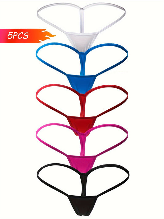 5 Sexy Solid Color Thongs for Women