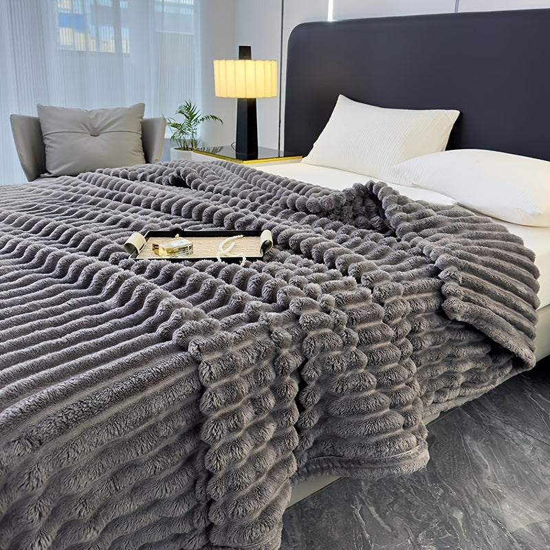 Stay warm and cozy this winter with our luxurious faux rabbit fur throw blanket. Made from skin-friendly, breathable velvet fabric, this heavyweight blanket is over 500g for the ultimate in comfort. Perfect for snuggling up in the bedroom or living room