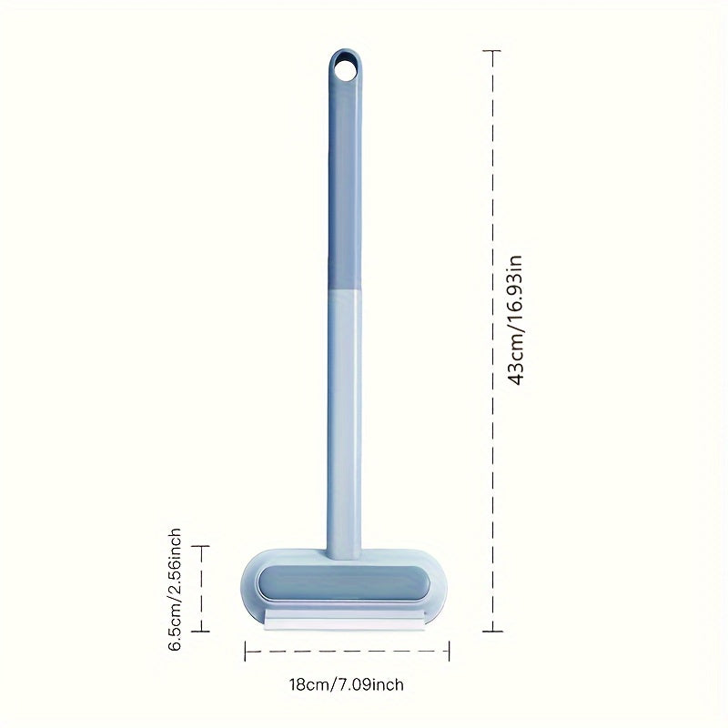 Multifunctional pet hair remover brush for dogs and cats. Dual-directional sticky tool for removing fur and lint from sofas, carpets. Easy to clean and made of plastic.