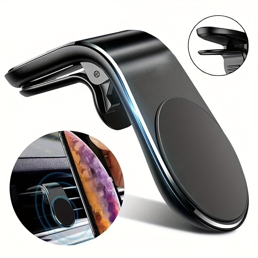 Attach a new strong magnetic L-shaped phone holder to the car air vent.