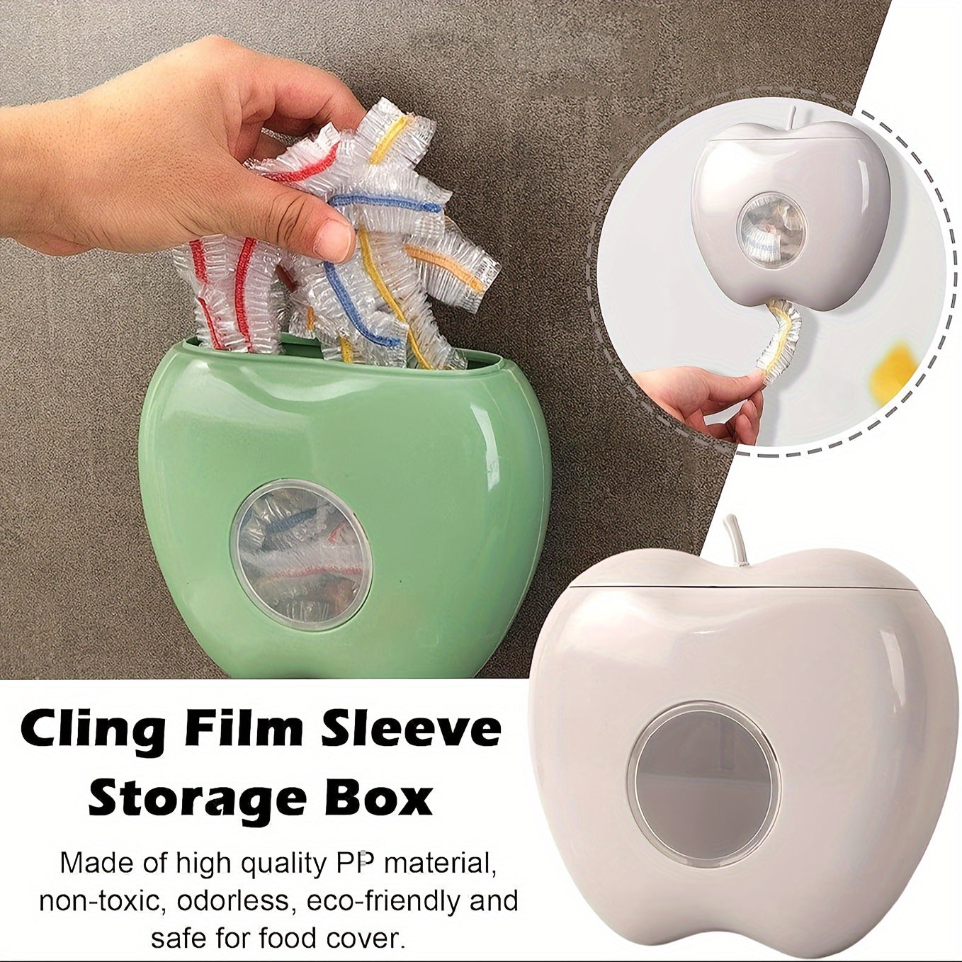 Convenient Wall-Mounted Storage Box for Plastic Bags, Earphones, and Shower Caps - No Tools Needed, Includes Safety Film for Easy Installation, Perfect for Storing Garbage Bags in the Kitchen or Bathroom