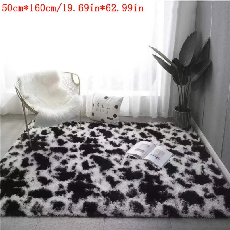 Luxurious Tie-Dye Plush Area Rug with Elegant Gradient Design - Thick, Soft & Non-Slip for Stylish Living Room, Bedroom, and Balcony Decor