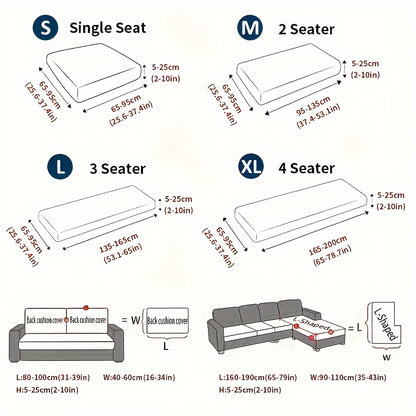 Simple and modern sofa cover that fully wraps and protects your sofa with anti-slip features, suitable for all seasons.