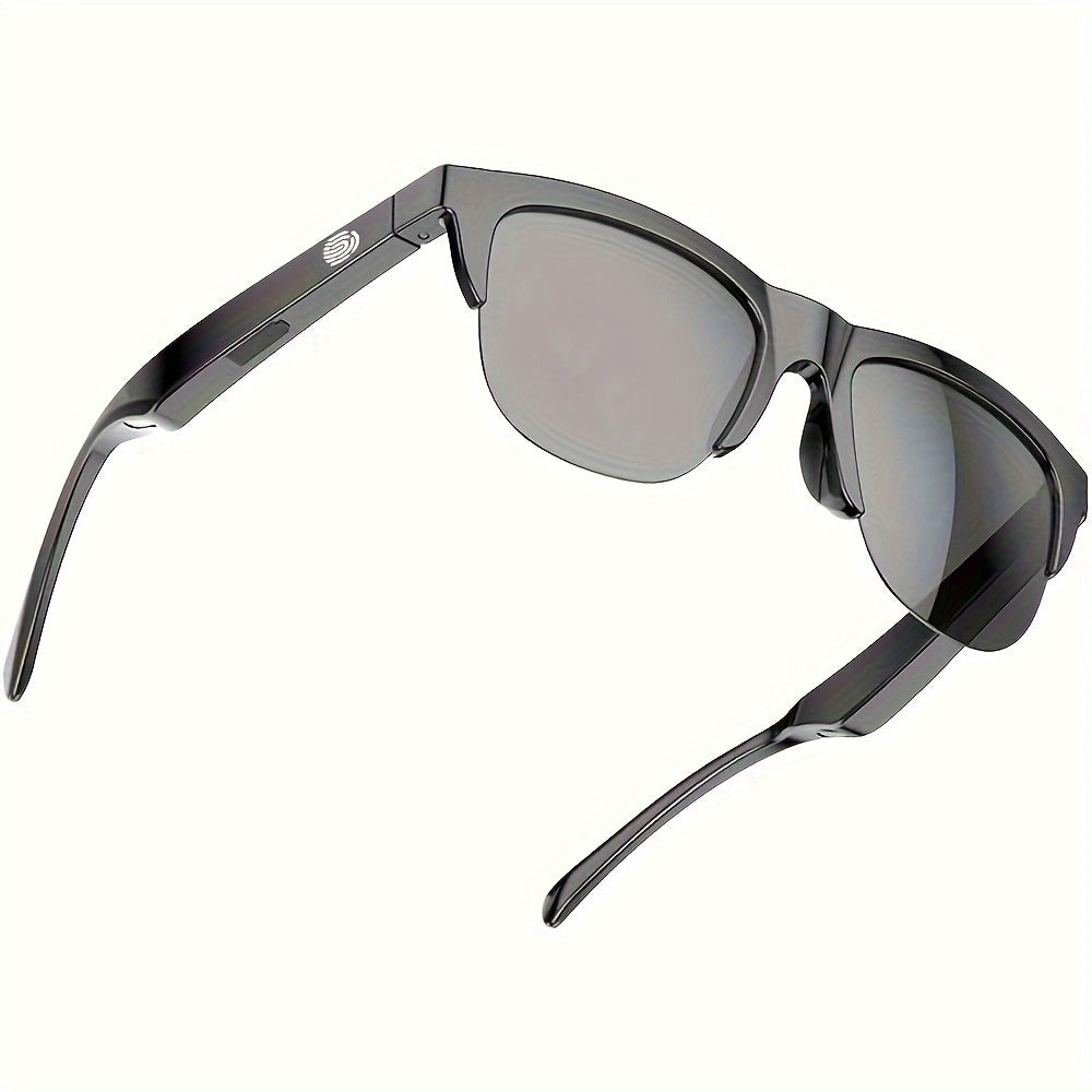 Wireless smart open ear music with hands-free calling, high-fidelity sound quality, blue light filter, and polarized lenses for men and women.