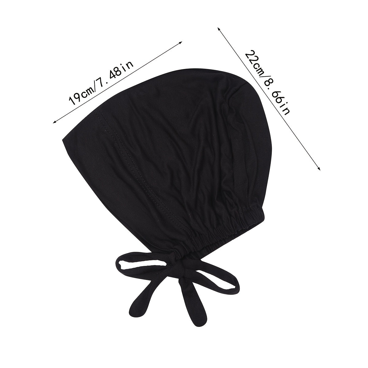 Adjustable Modal Undercap Set includes 4pcs of breathable, stretchy lace-up inner hijab caps for women in solid colors.