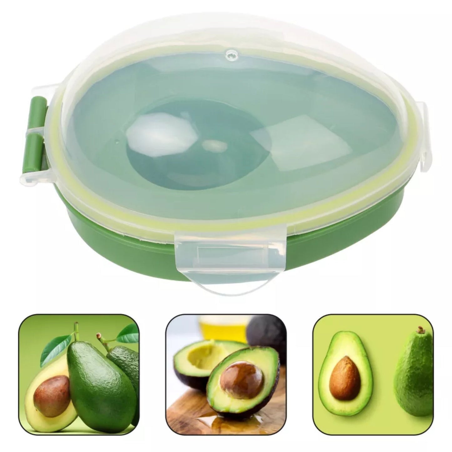 Avocado Keeper Storage Container - Reusable Plastic Pod with Flip Top Lid, Multipurpose, Dishwasher Safe, Rectangle Shape, No Electricity Needed