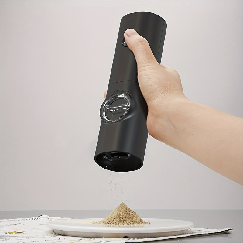 The CLITON Electric Pepper Grinder is a convenient and stylish addition to your kitchen. This grinder features a built-in storage base for whole black pepper, and automatically grinds salt, pepper, and other spices with ease. Made of durable plastic and