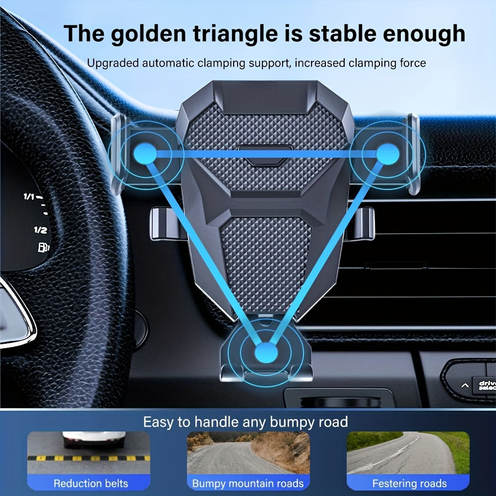 360 degree adjustable car phone holder mount for various phone models with horizontal and vertical screen options.