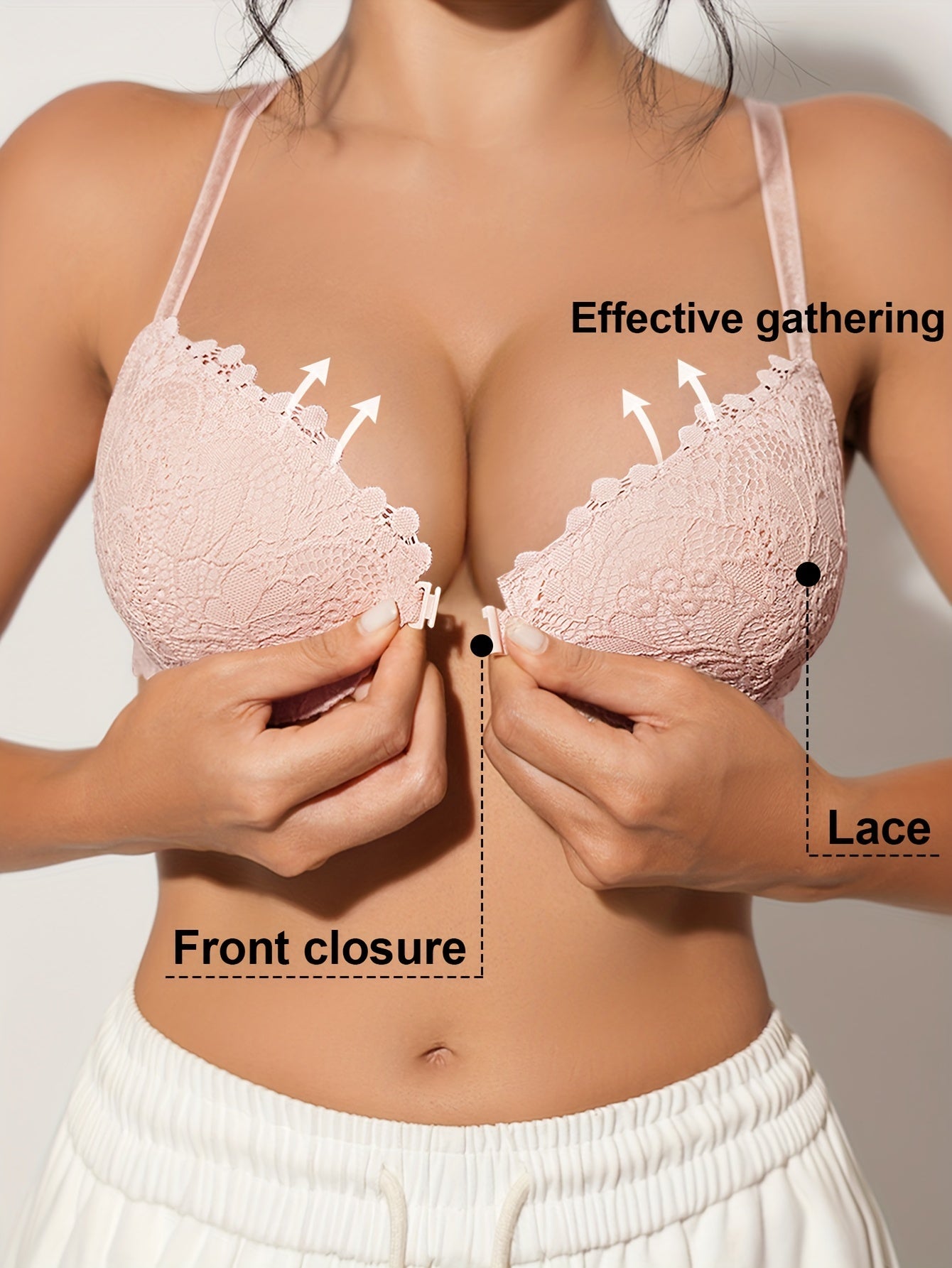 Underwire push-up bra for women, sexy and comfortable lingerie.