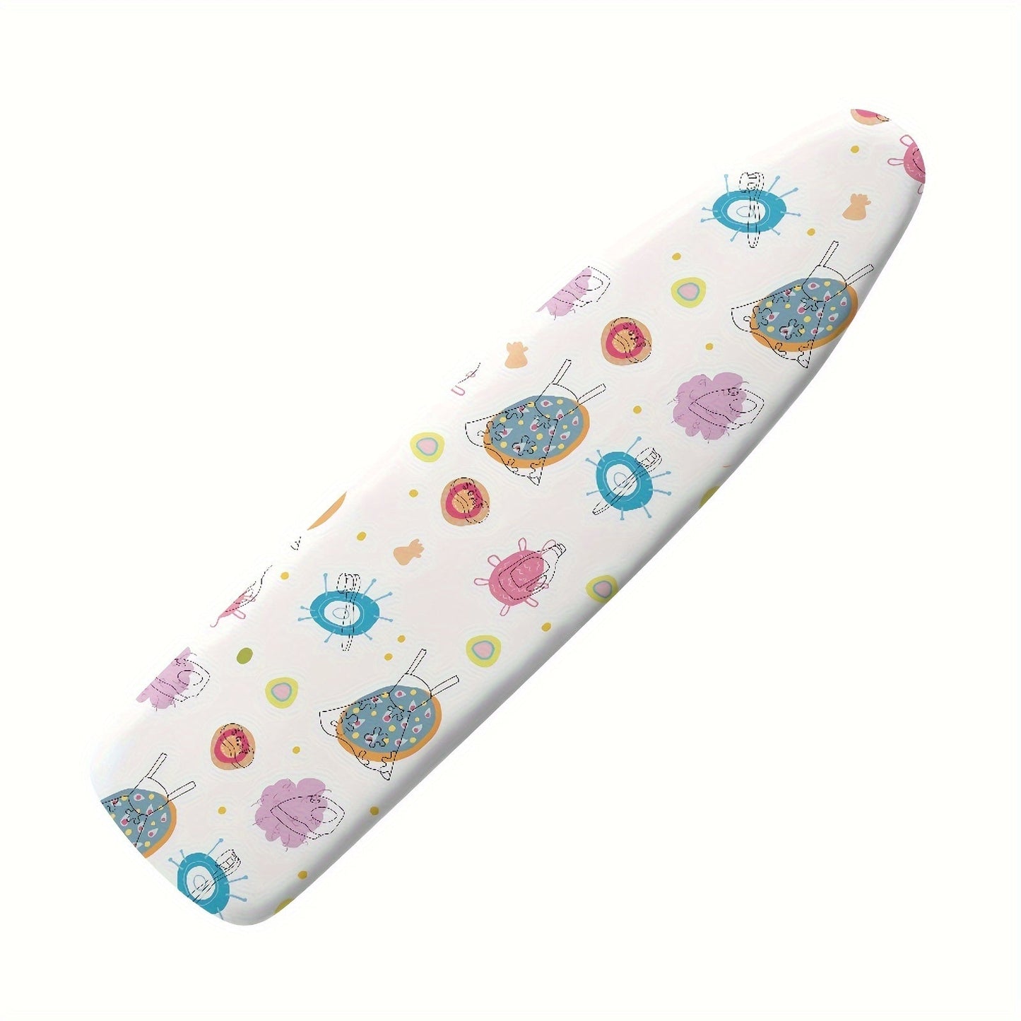 Protect your ironing station with this small items print protective cover, perfect for keeping dust off your laundry while adding a stylish touch to your home accessories. A must-have for any clothing store or laundry room.