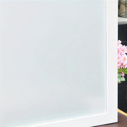 1 Roll Frosted Privacy Window Film: Adhesive, Removable, Energy-Efficient.