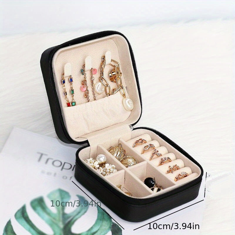 Large Capacity Jewelry Storage Box for Travel and Home Organization, with Necklace and Earrings Holder