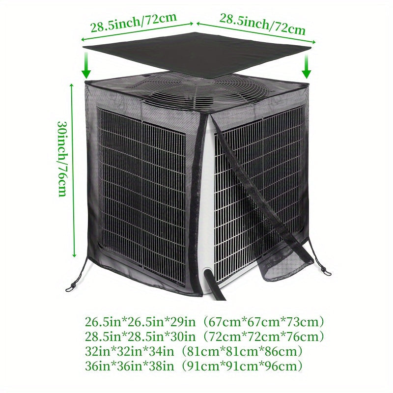 Защитите свой наружный центральный блок переменного тока круглый год с помощью нашего всесезонного чехла для кондиционера. Этот чехол имеет съемный водонепроницаемый верх и дышащую сетку для защиты от листьев и мусора.