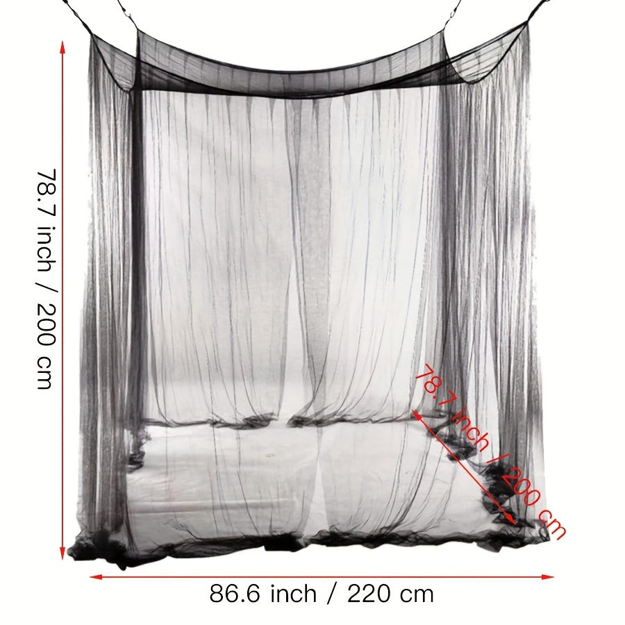 Travel Camping Net Tent 1pc with large space and 15 eye encrypted mesh square mosquito net. Suitable for hammock, camping, bedroom, and yard. Comes in 4 sizes and easy to install.