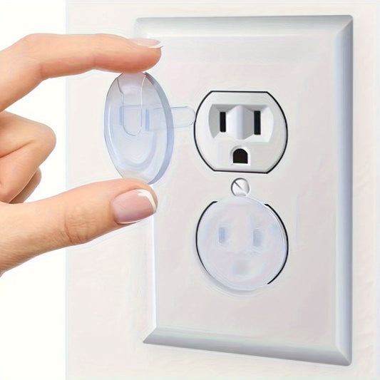 Set of 60 Transparent US Outlet Covers for Childproofing, Long-lasting Electric Socket Protectors, Perfect Gift for Families