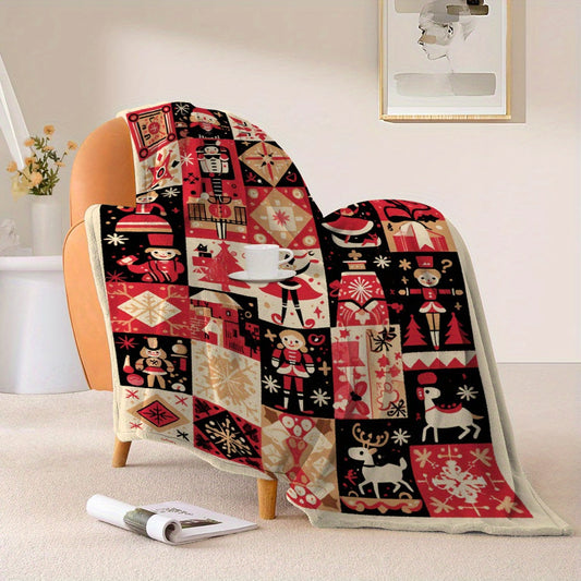 This trendy flannel fleece throw blanket features a digital print design and is perfect for all seasons. It can be used as a warm and comfortable bed cover, a multi-purpose travel and camping nap blanket, or a thoughtful Christmas gift for family and