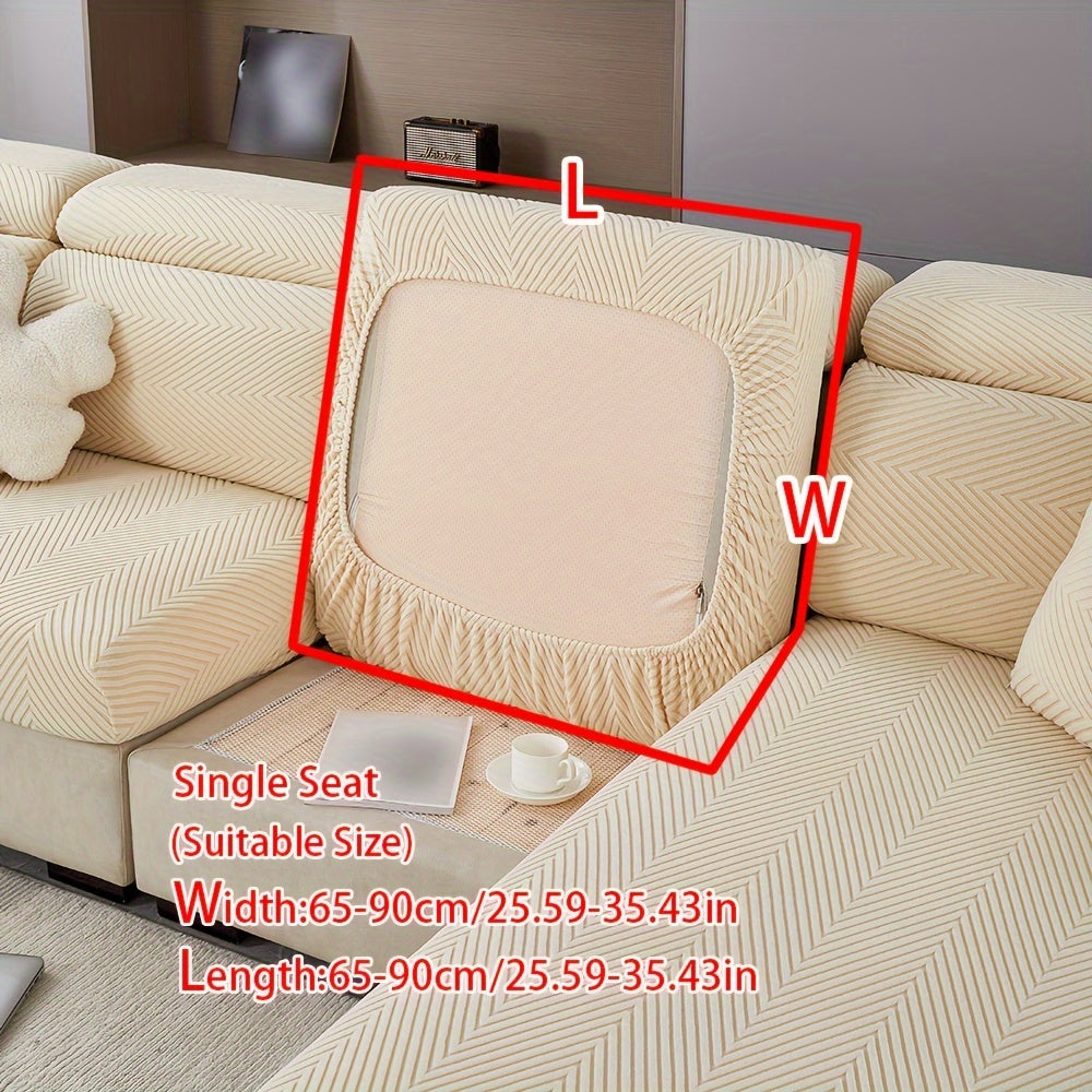 1pc Anti-splash, anti-slip elastic sofa cover for both chic home decor and furniture protection. Sold as single piece.