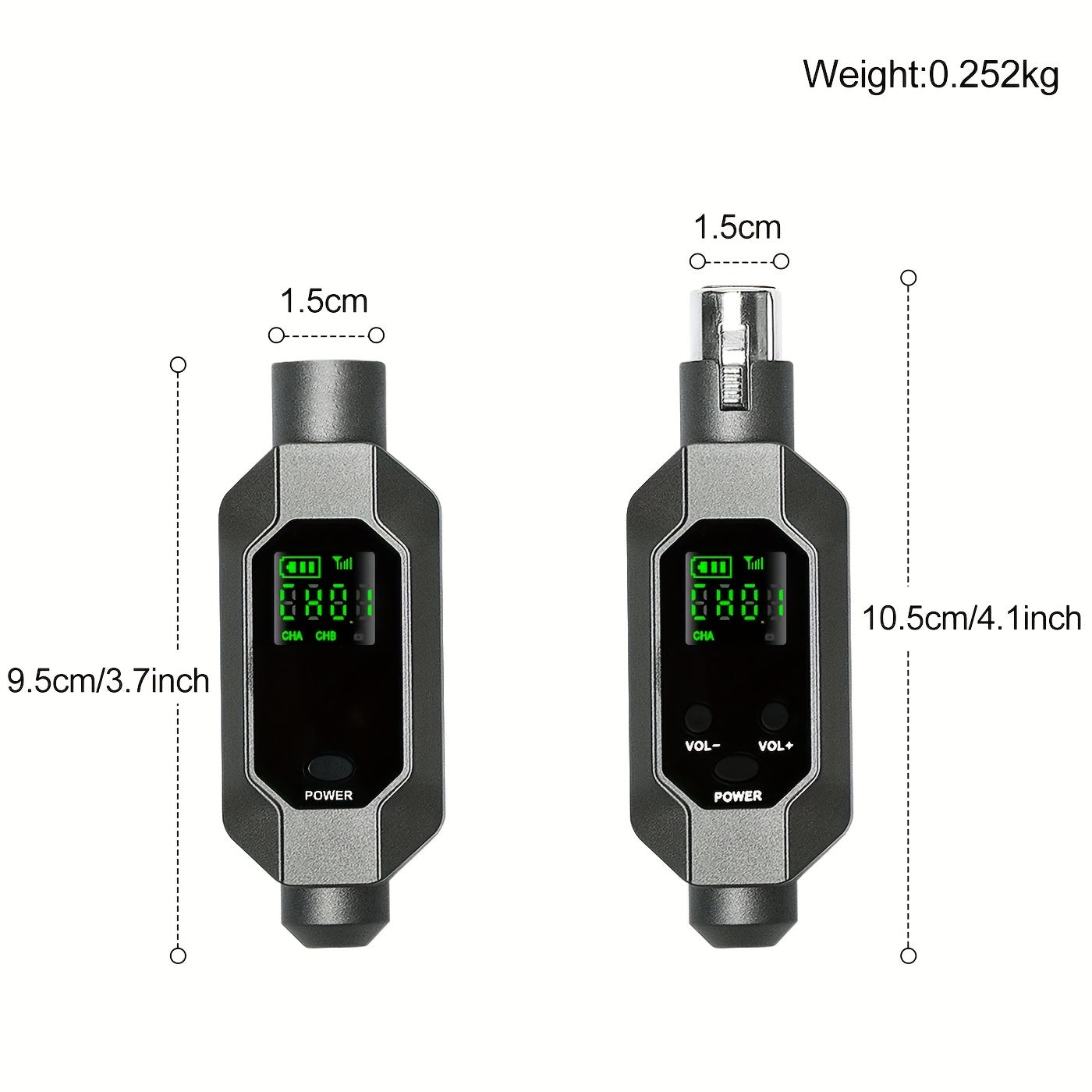 Heikuding Wireless XLR Microphone System with USB Charging, Compatible with various audio devices.