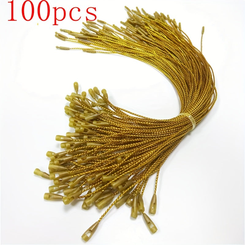 100/300 pieces of 20cm golden and silver threads for Christmas tree decorations and ornaments.