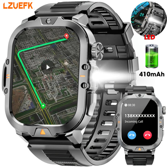 LZUEFK Smartwatch for Men & Women with 5.11cm HD Display, Wireless Calling, Fitness Tracker, Calorie & Pedometer, Durable Silicone Band