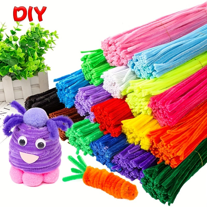 100 pieces of multicolor twist sticks for DIY handmade hair accessories.