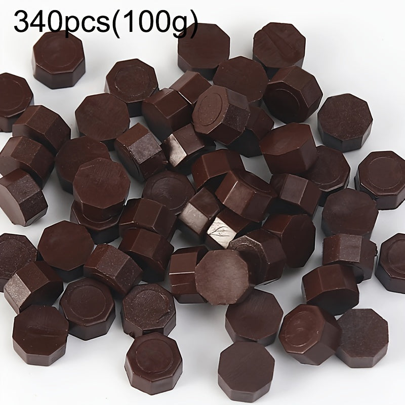 340pcs 100g Octagonal Wax Particles for DIY Gift Box Sealing Wax