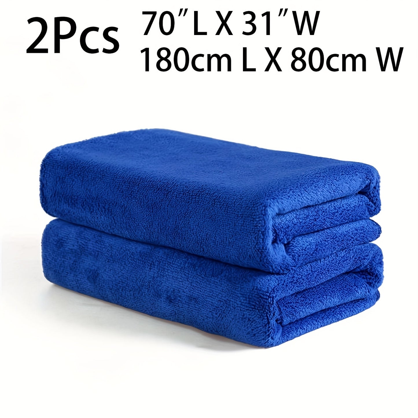 2 Ultra-Soft Microfiber Bath Towels - 76.2cm x 177.8cm, Super Absorbent & Quick Dry, Fade-Resistant for Sports, Travel, Yoga