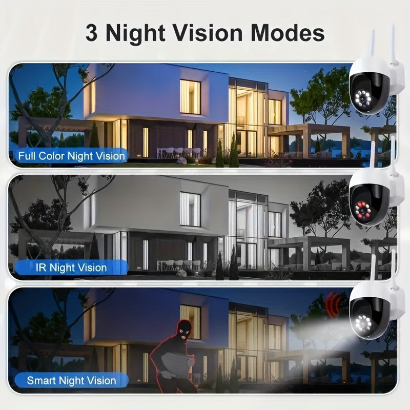 5G WiFi Outdoor Security Camera with Night Vision, Color Monitoring, Smart Tracking, and Waterproof Design - USB Powered for Home Surveillance