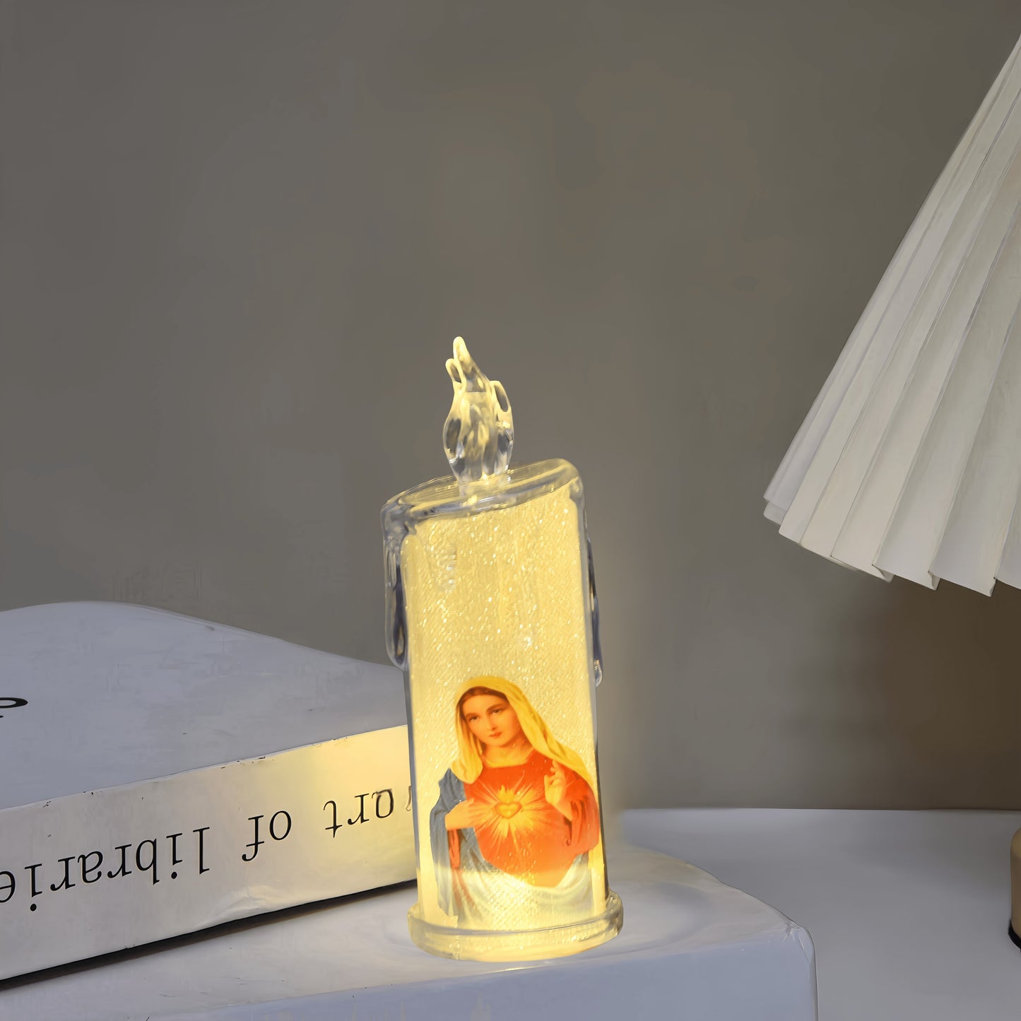 LED candle suitable for daily prayer, Easter decorations, believer gifts, parishioner gifts, and church decor.