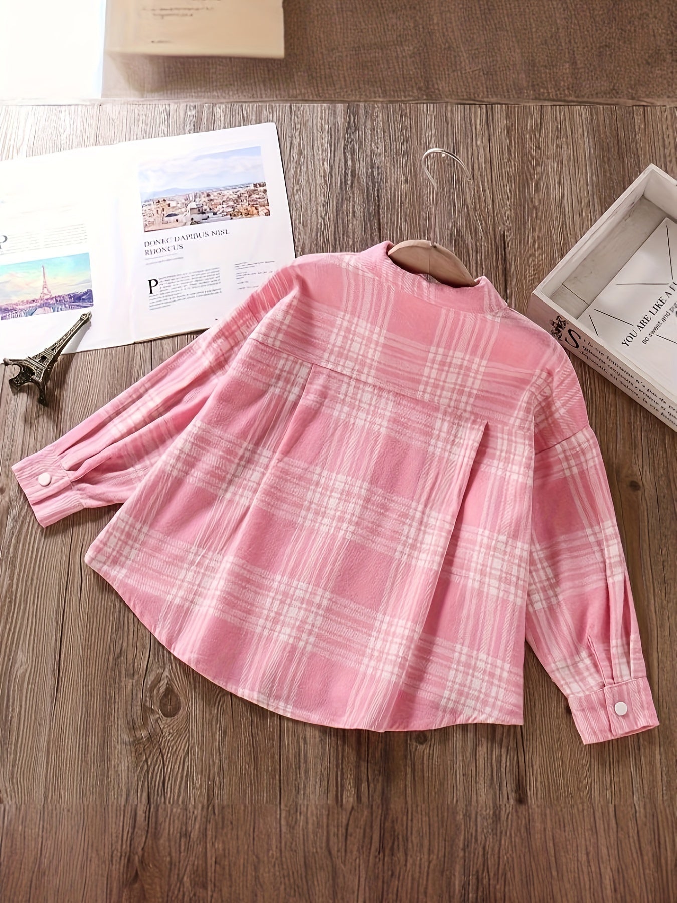 2024 Plaid Shirt Set for Girls, Perfect for Travel and Shopping