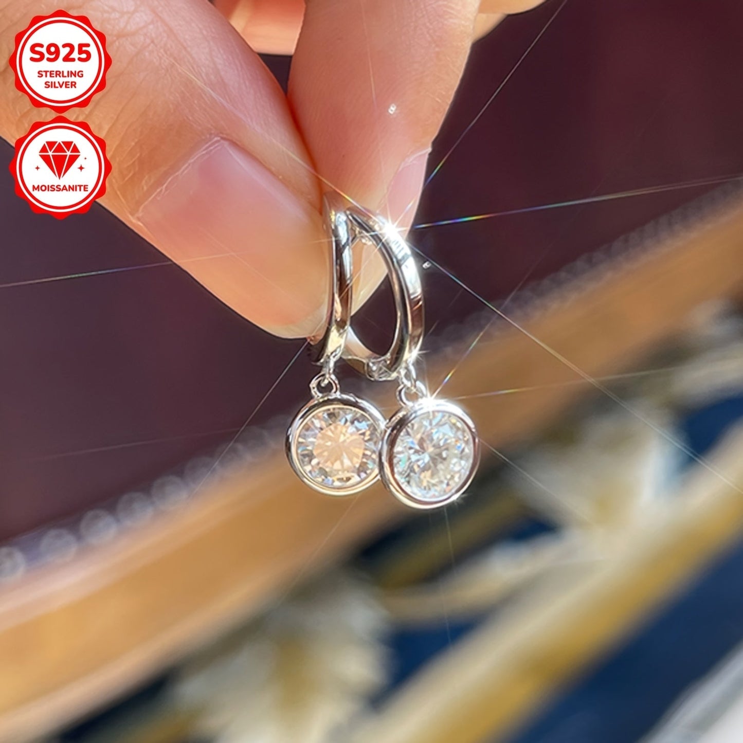 These fashionable ladies' earrings are made from high-quality 925 sterling silver and feature 6.5mm round Morganite ear hoops. They come with a GRA certificate, making them the perfect jewelry birthday gift. The earrings have a total weight of