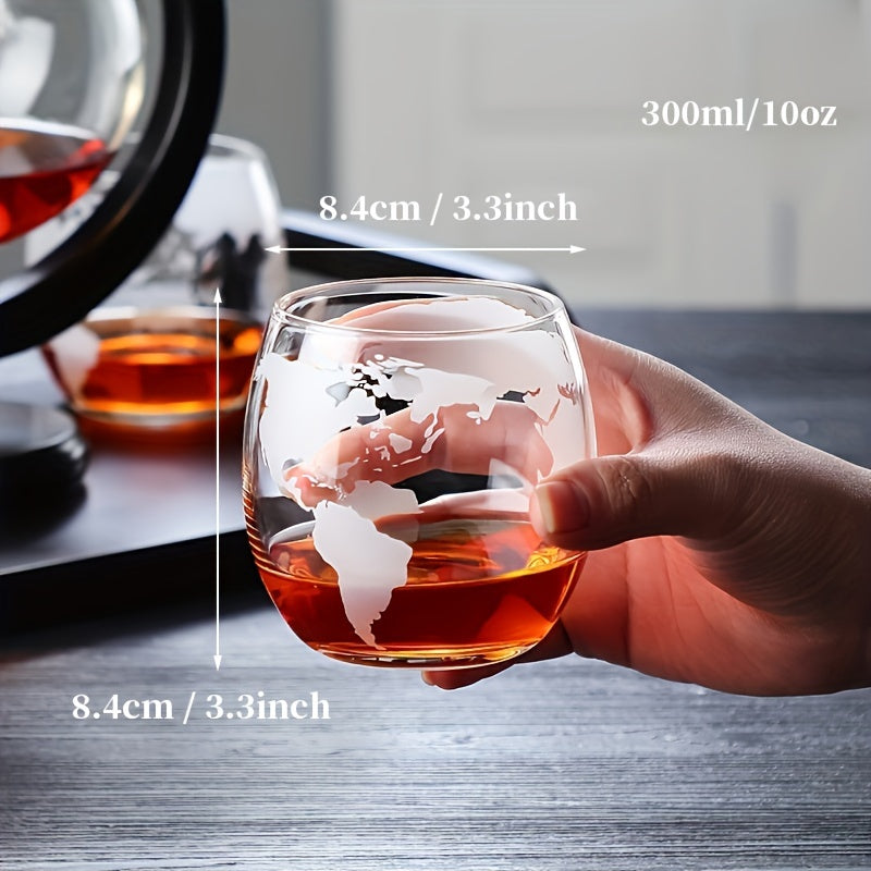 30oz Whiskey Globe Decanter Set - Perfect gift for men and women. Great for liquor, scotch, bourbon, and vodka.