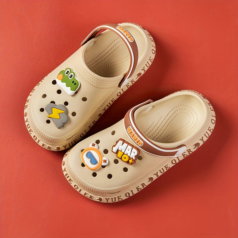 Stylish cartoon sandals for girls, quick-drying clogs for all seasons.