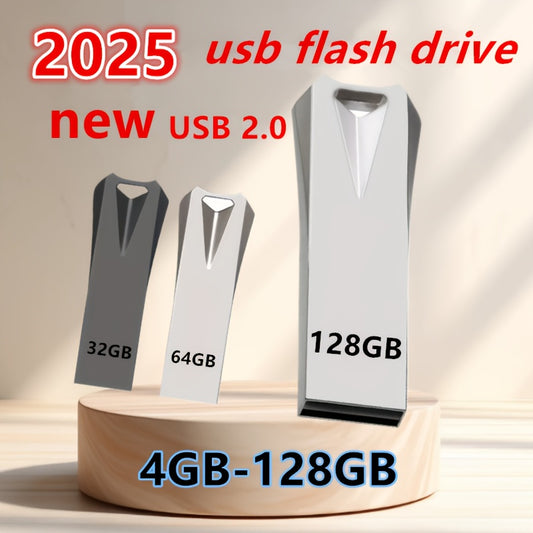 Флеш-накопитель High-Speed USB 2.0 в прочном металлическом корпусе, Plug & Play, ударопрочный, поддерживает несколько операционных систем, доступен в различных объемах, передача мультимедиа|Стильное и ударопрочное хранилище