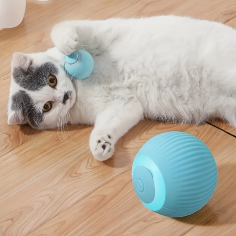 USB Rechargeable Electric Cat Ball - Interactive Toy for Cats and Dogs, ABS Material, Perfect for Play