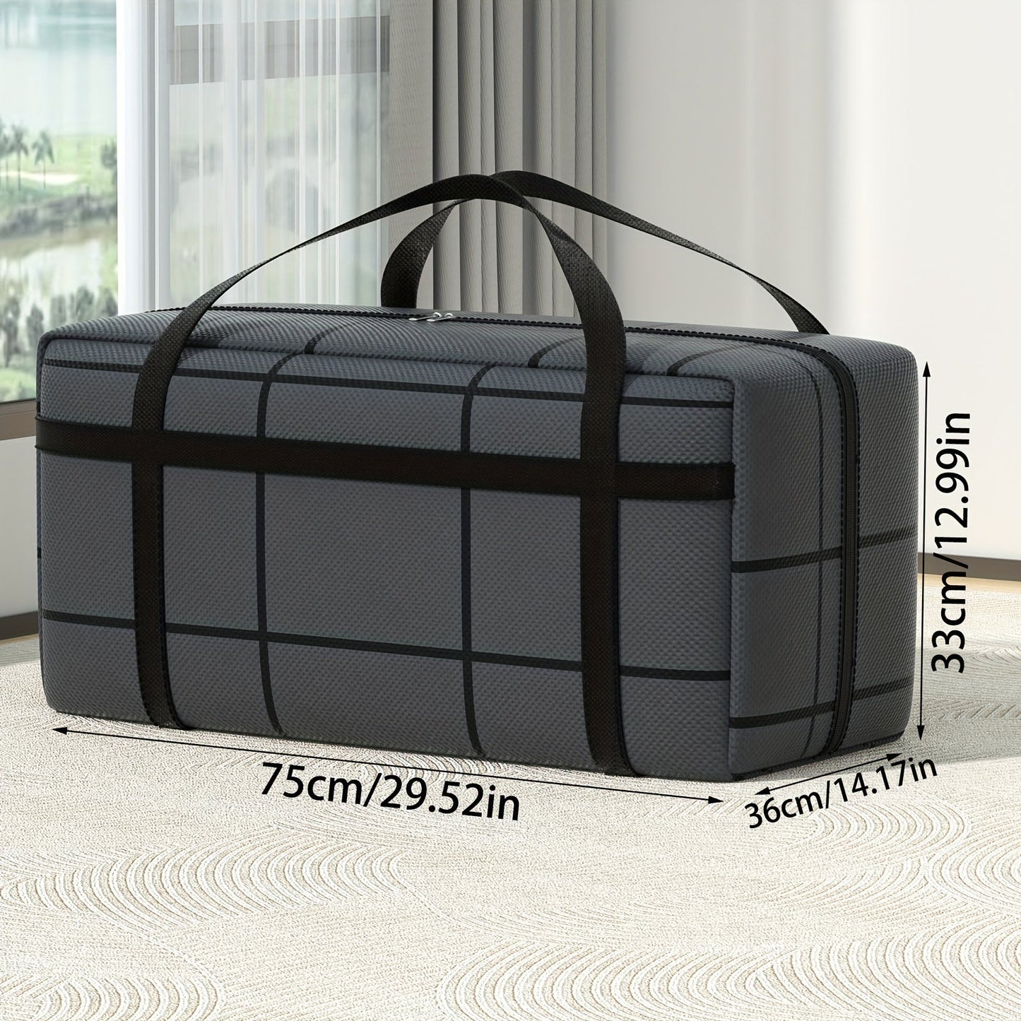 Large Moving Bags with Zippers and Carrying Handles for Easy Transportation, Durable Non-woven Material for Heavy-Duty Storage, Ideal for Bedroom, Home, Closet, Wardrobe, and Travel Accessories for Efficient Organization and Space Saving.