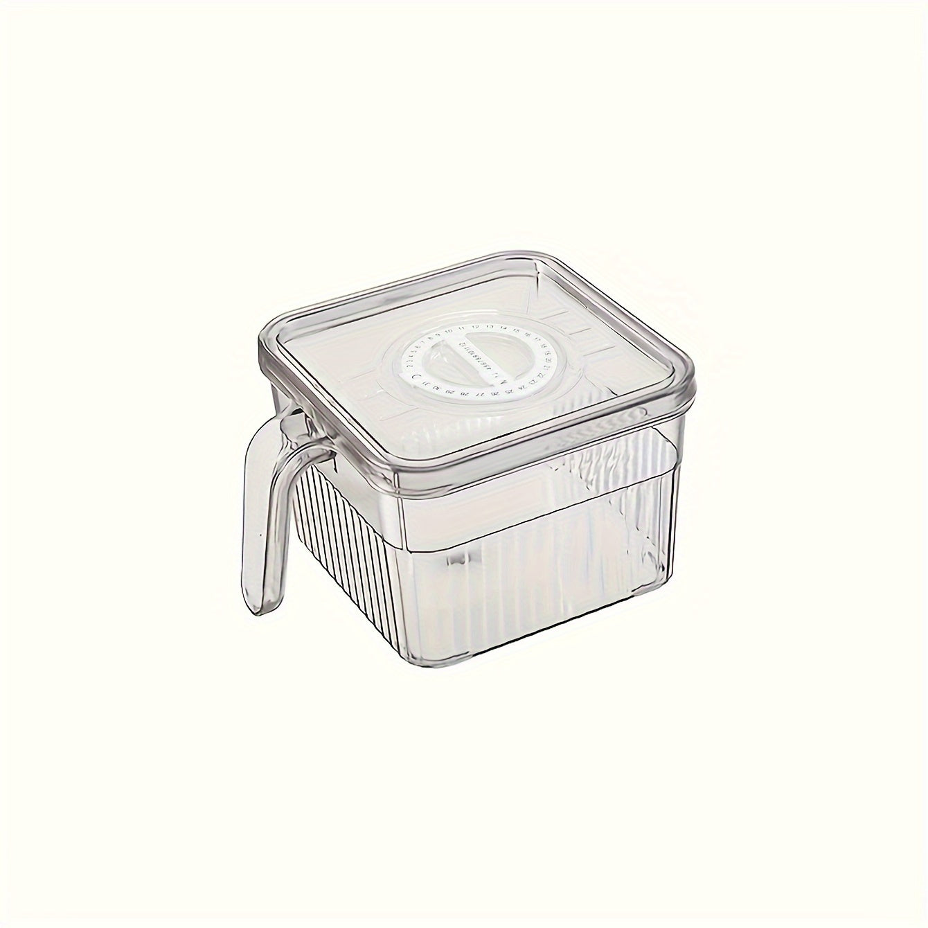 Keep your fruits and vegetables fresh with our leakproof, reusable plastic storage container. This multi-size container features a built-in timer for easy organization in your kitchen.