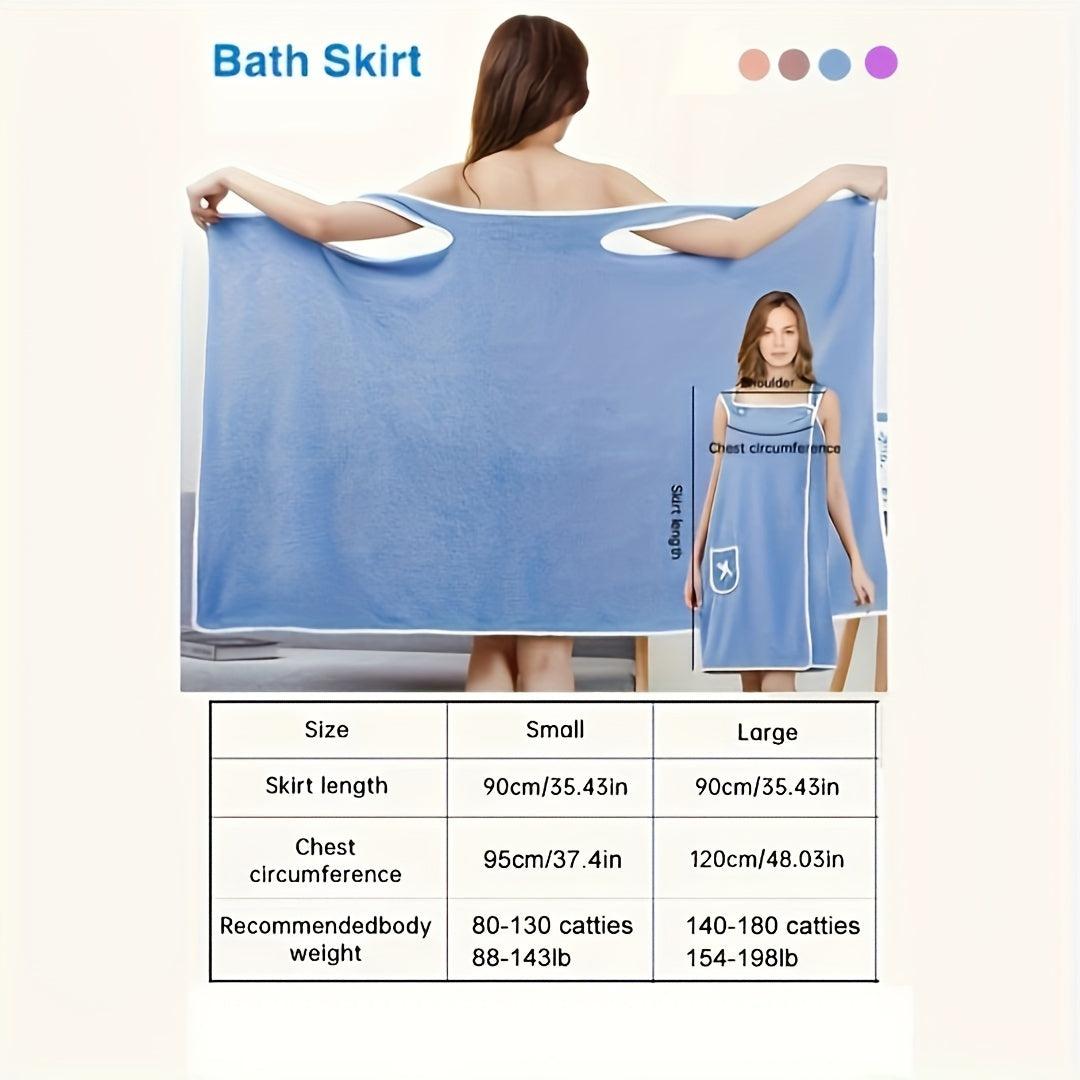 Soft coral fleece bath towel with pockets, quick-dry and absorbent, perfect for sauna and shower, with bowknot detail, size 80.01x129.54cm.