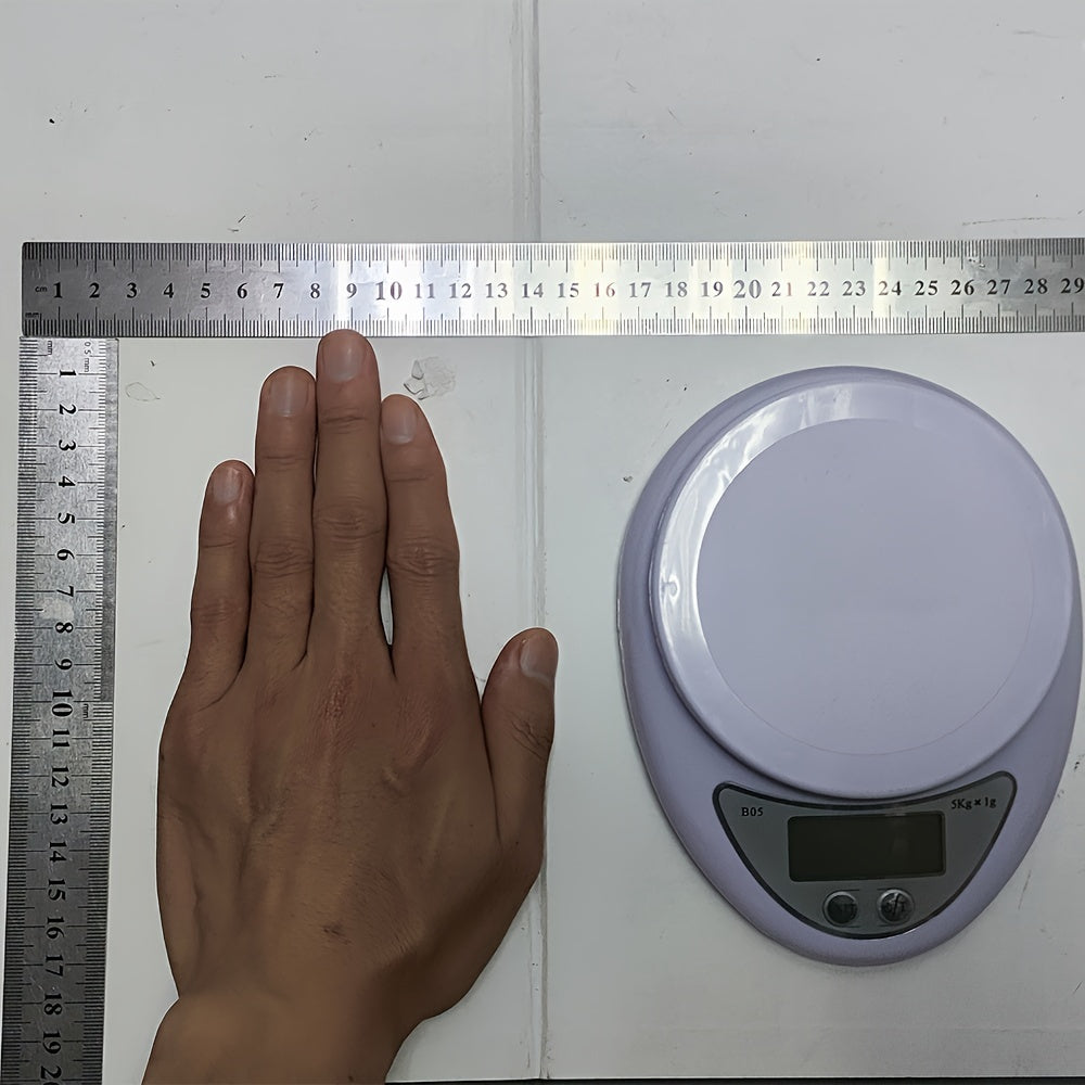 One piece of Kitchen Digital Scale with LED Electronic Display, Food Weighing Tool for Kitchen, Restaurant, Baking needs. Holds up to 5kg with 1g precision. Battery not included. Kitchen Accessories.