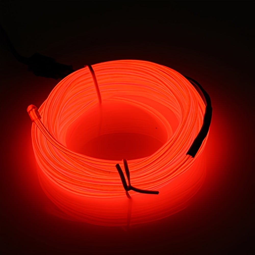 Bright Neon Light Strip for DIY decorating, festivals, Halloween, Christmas, and parties with 360° illumination.