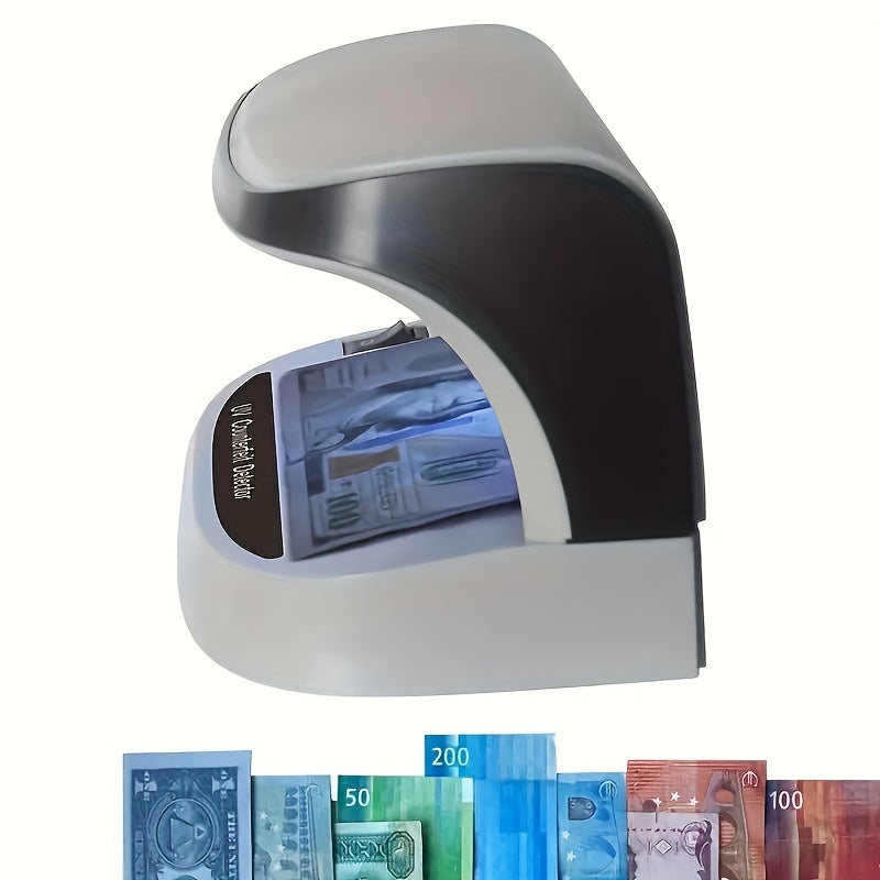 Power-saving currency detector with purple light and battery banknote lamp detects multiple country currencies efficiently.