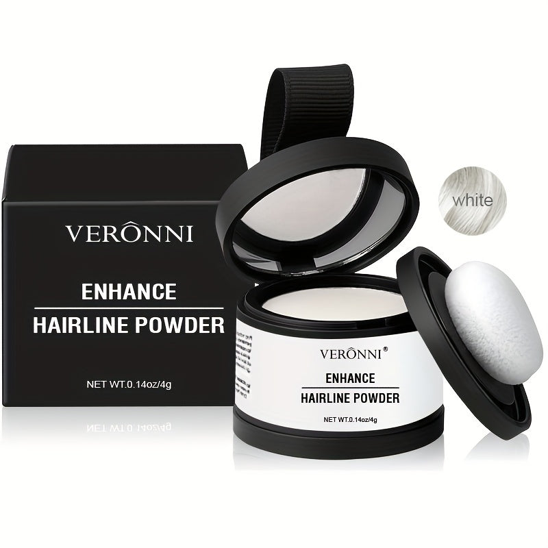 Hairline Shadow Powder with plant squalane instantly conceals hairline and roots, stain-proof and waterproof for a natural look.