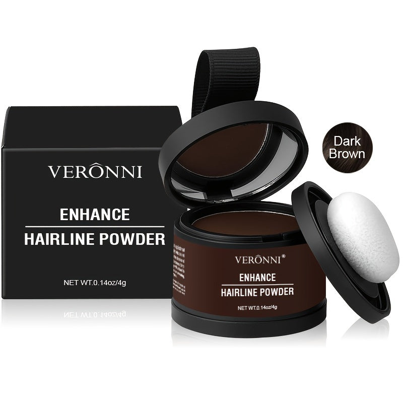 Hairline Shadow Powder with plant squalane instantly conceals hairline and roots, stain-proof and waterproof for a natural look.