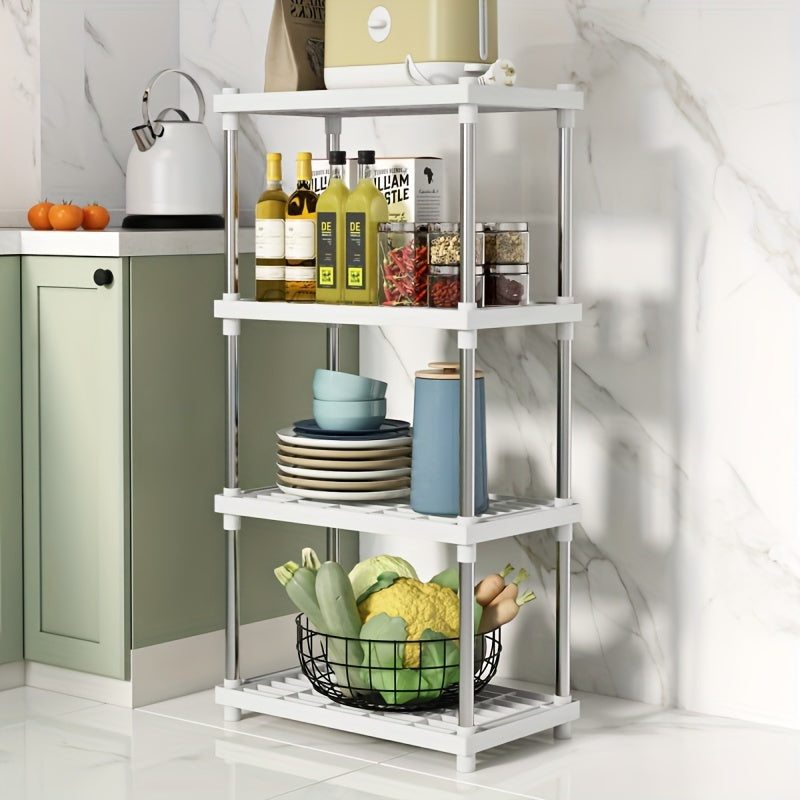 Kitchen fruit and vegetable basket storage rack - Keep your snacks organized with this multi-layer storage rack for your living room.