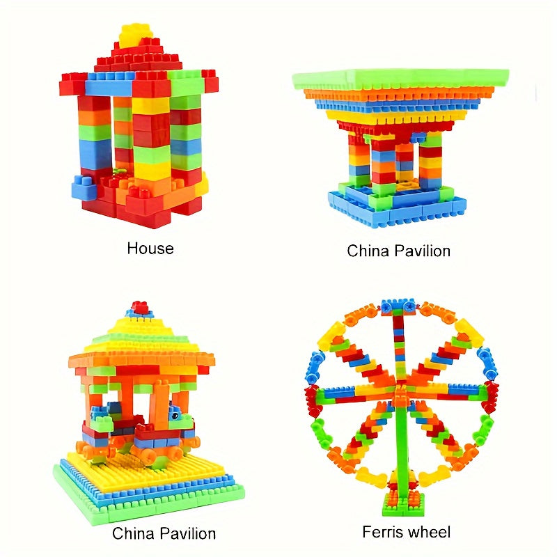 100 pcs educational toy blocks for enhancing creativity and motor skills, perfect for holiday gifts.