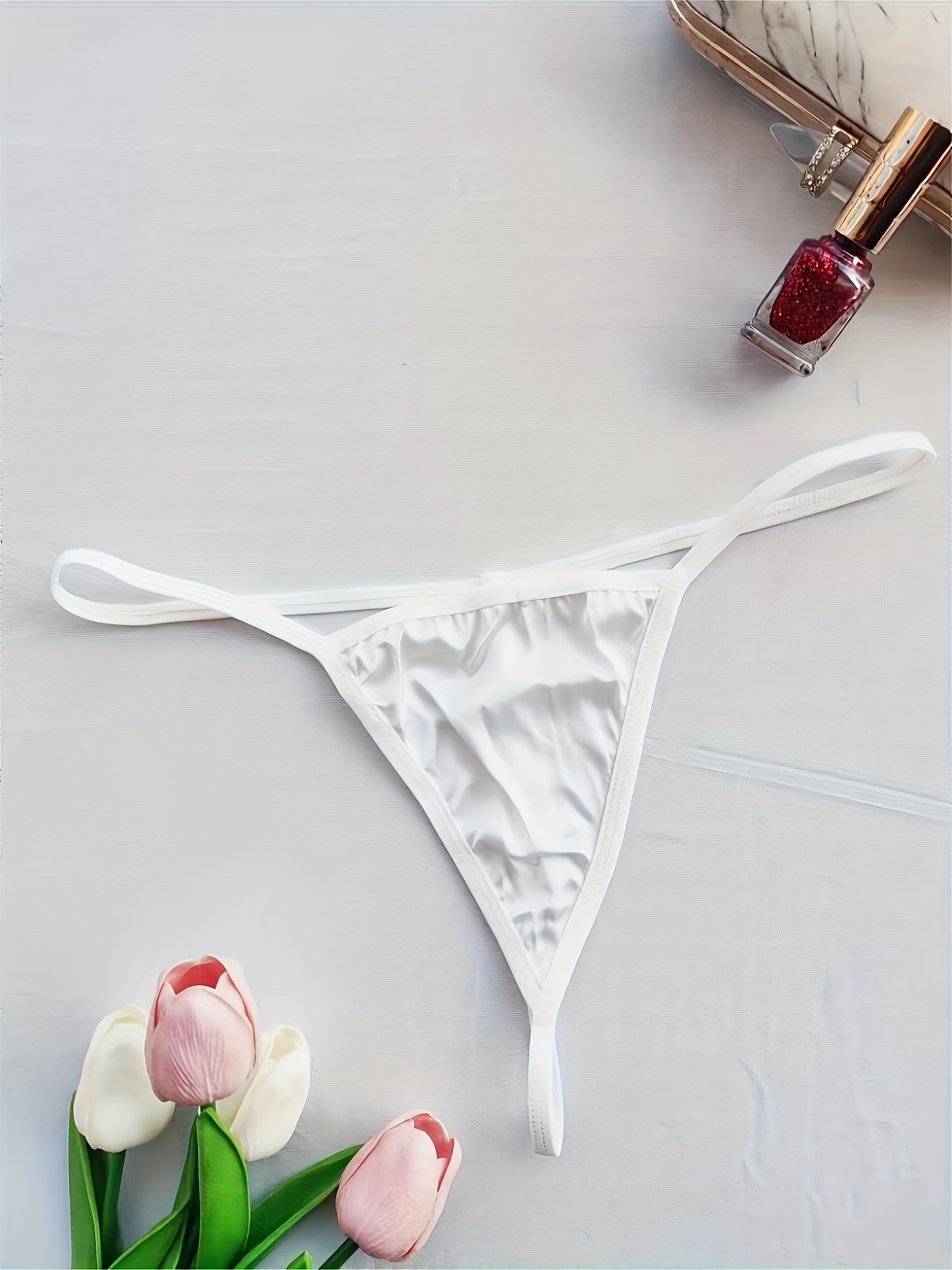 Basic thongs, semi-sheer panties, and sexy lingerie for women.