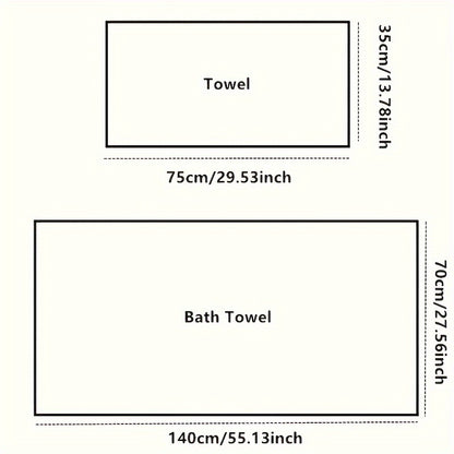 4-piece lace embroidery towel set includes 2 bath towels and 2 hand towels. Soft and absorbent, perfect for bathrooms.